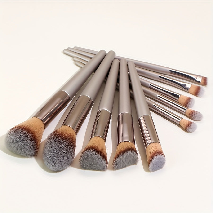 10 Champagne Nouveau pinceau de maquillage Outil de maquillage populaire pinceau de maquillage de fond de teint