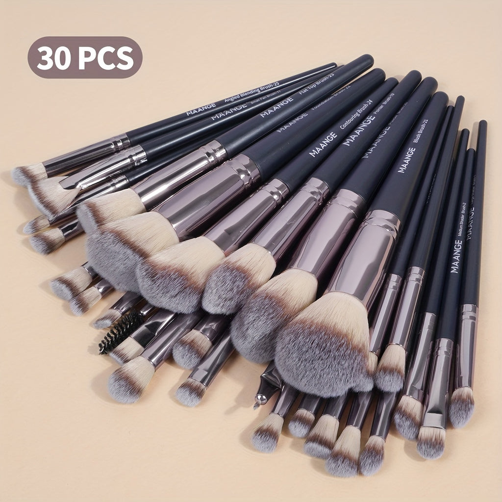 Ensemble complet de 30 pinceaux de maquillage professionnels, poils doux, pinceau à fard à joues synthétique de qualité supérieure, etc.