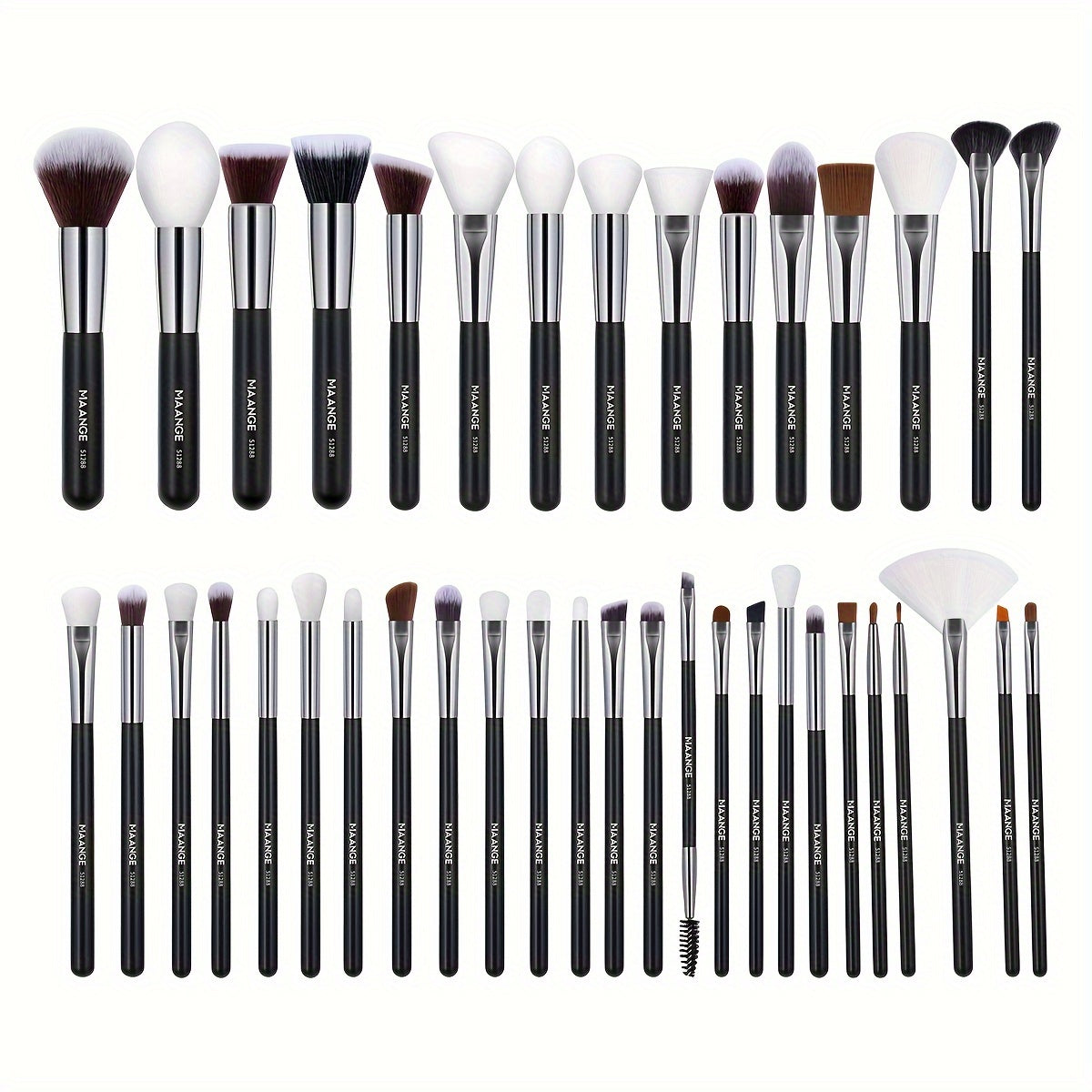 Ensemble de pinceaux de maquillage MAANGE 40pcs Premium - Comprend des pinceaux de fond de teint, de poudre,etc…