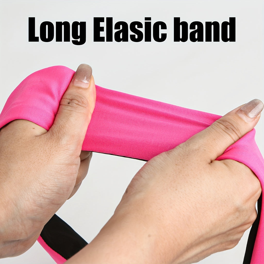 1pc Bonnet en satin de sommeil réversible à double couche avec longues bretelles, accessoire de soins capillaires pour femmes, outils capillaires de salon de beauté