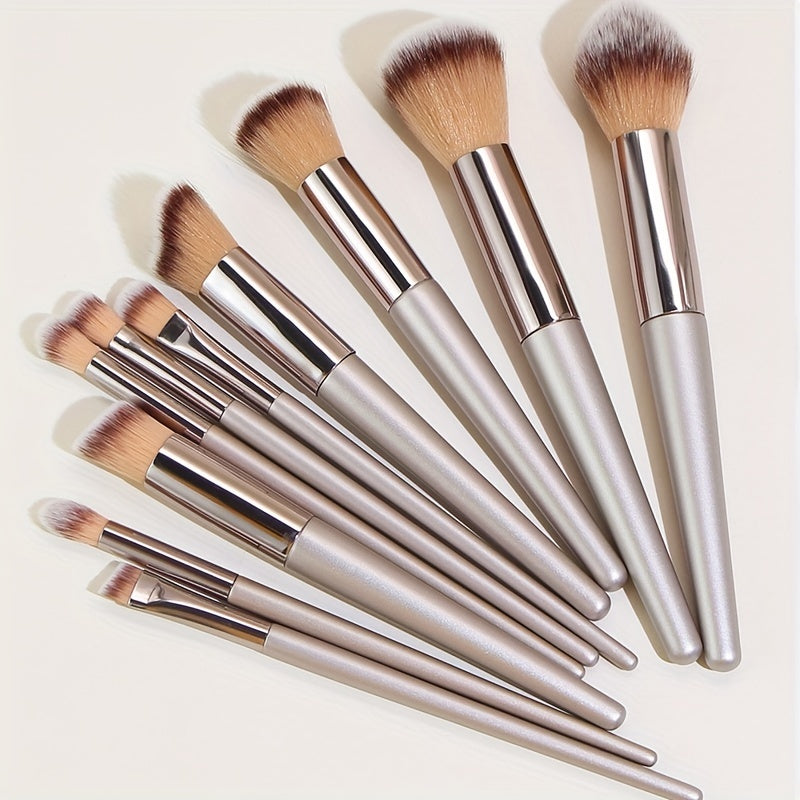 10 Champagne Nouveau pinceau de maquillage Outil de maquillage populaire pinceau de maquillage de fond de teint