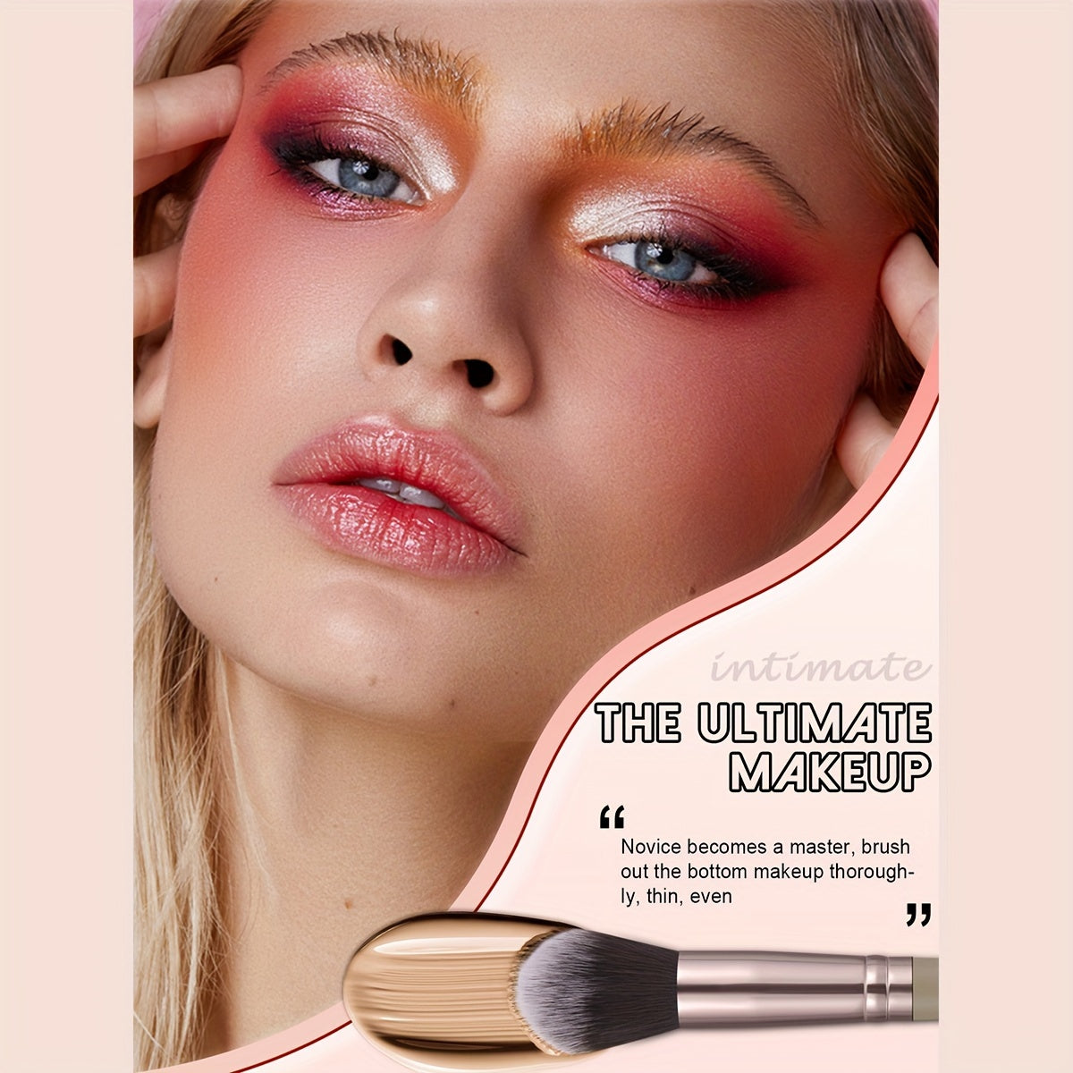 Ensemble de 55 pinceaux de maquillage pour le visage et les yeux avec sac de toilette, 30 brosses, arceaux à cheveux, bracelets, 5 grandes et 5 mini éponges de beauté, 5 ventilateurs et 5 bouffées de pouce, et un bol de nettoyage au pinceau de maquillage