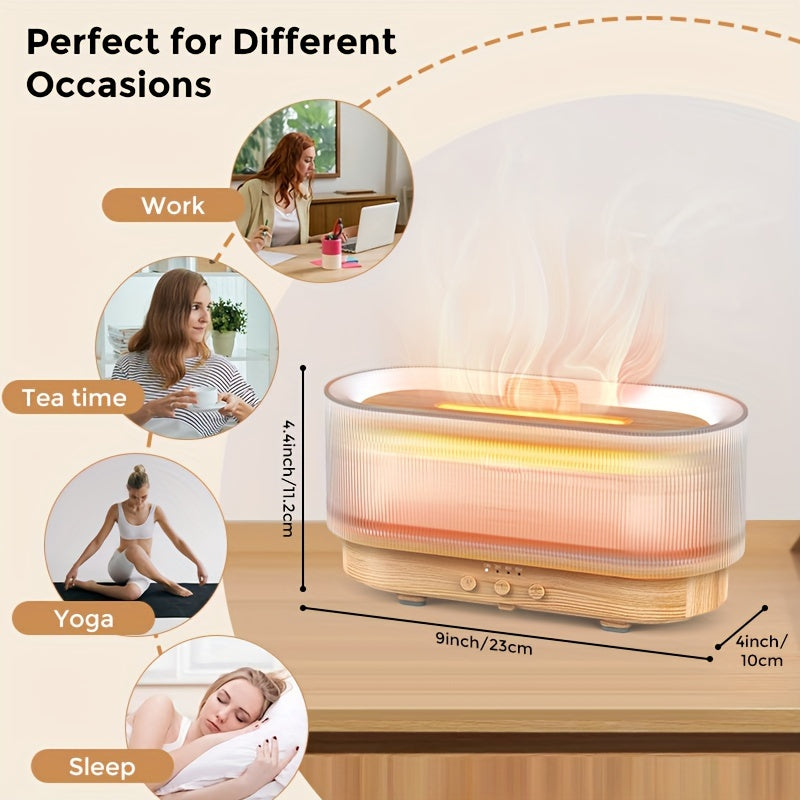 SEJOY 300ml Humidifier for Office Home Flame Aromatherapy Humidifier Ultrasonic Technology Essential Oil Aromatherapy Diffuser