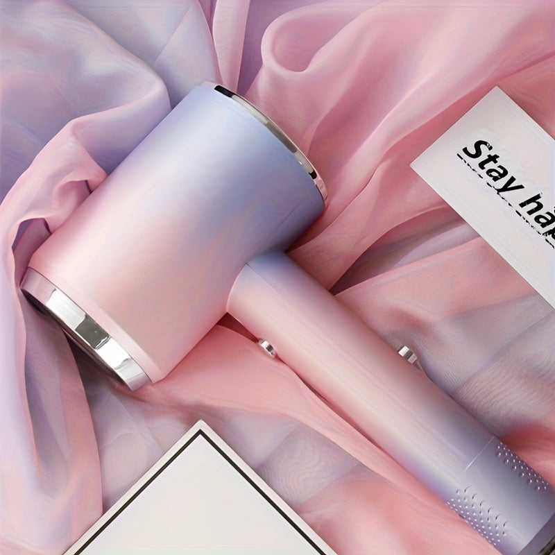 Sèche-cheveux portable haute puissance avec buse réglable - Réglages à 3 vitesses, séchage rapide de 3,5 à 6,5 minutes, cordon de 3 m, rose et gris - outil de coiffage élégant, construction durable