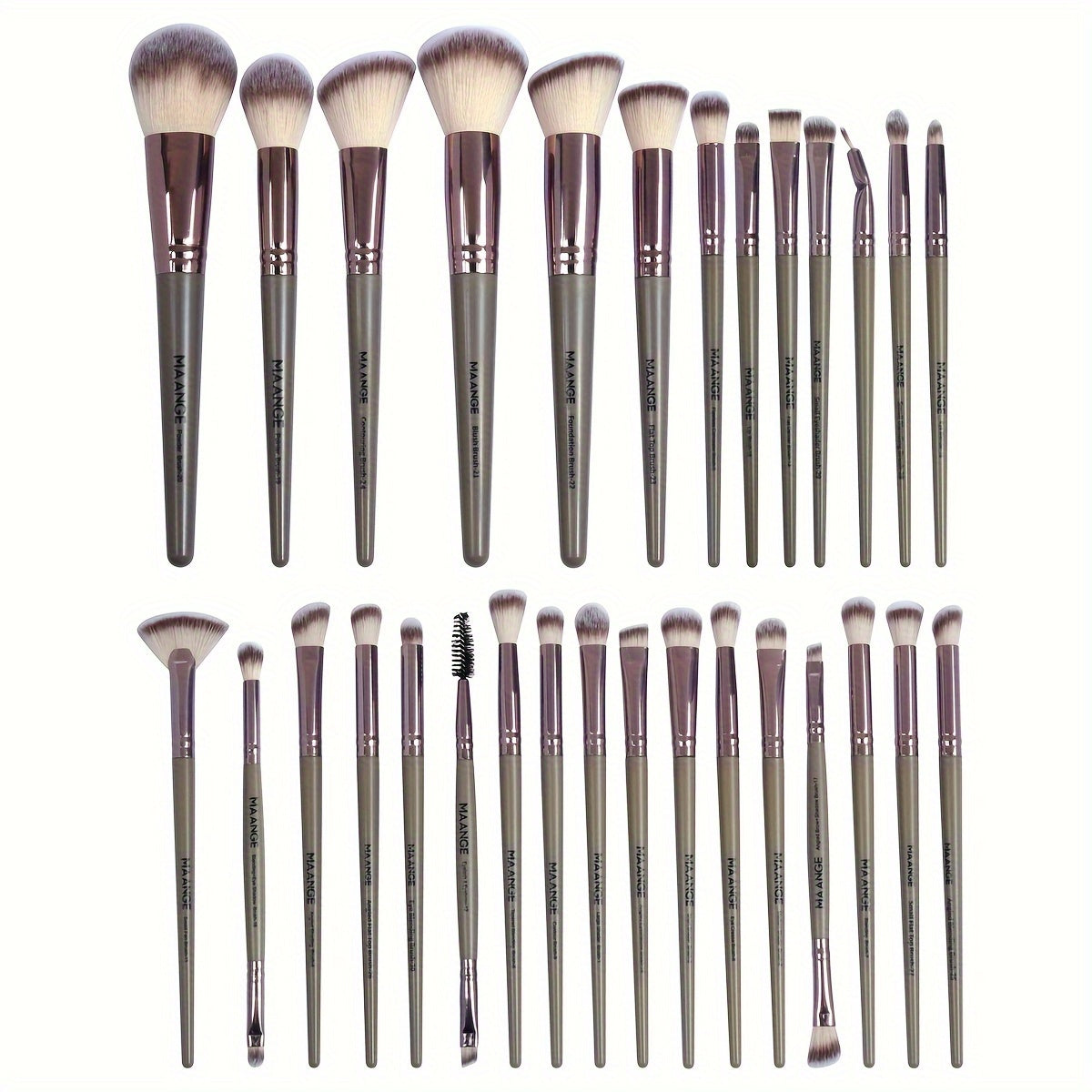 Ensemble complet de 30 pinceaux de maquillage professionnels, poils doux, pinceau à fard à joues synthétique de qualité supérieure, etc.