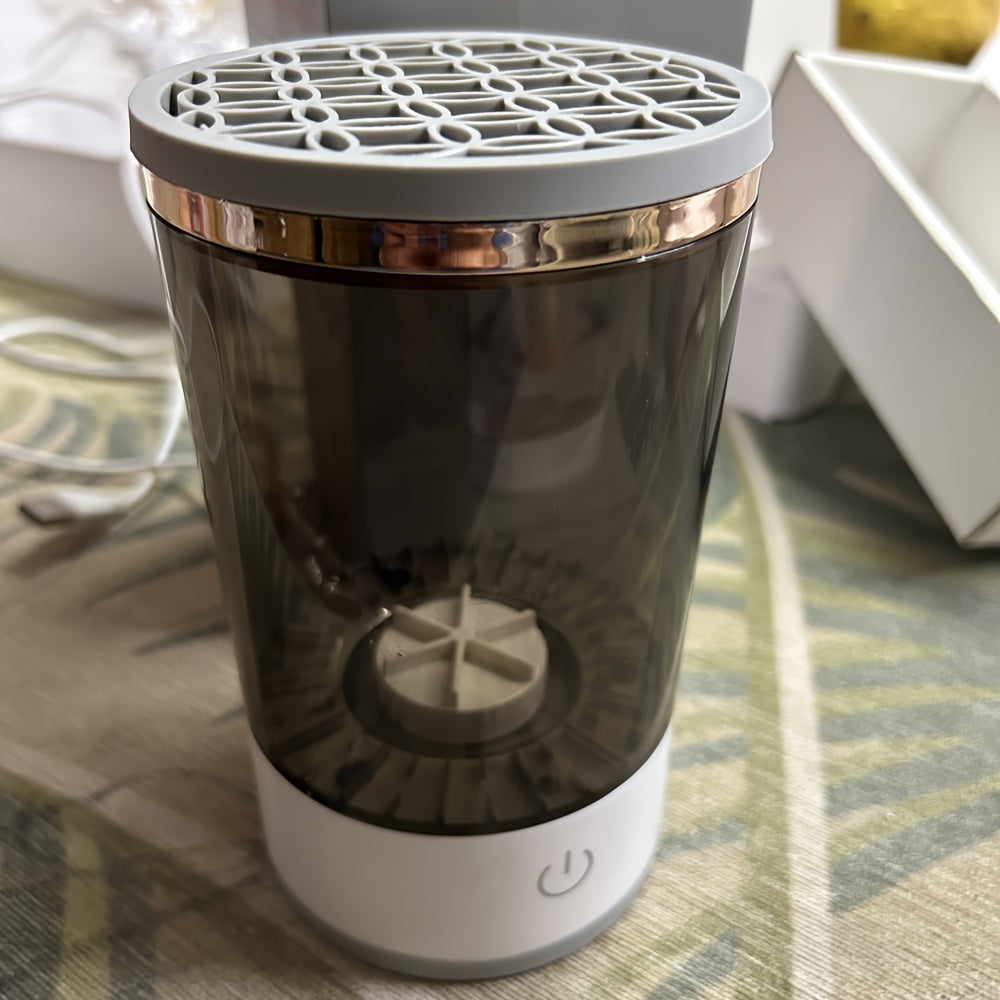 Support de brosse et de sèche-linge de maquillage automatique 3-en-1 avec désinfectant UV, - Support de séchage de brosse rotatif (basse tension)