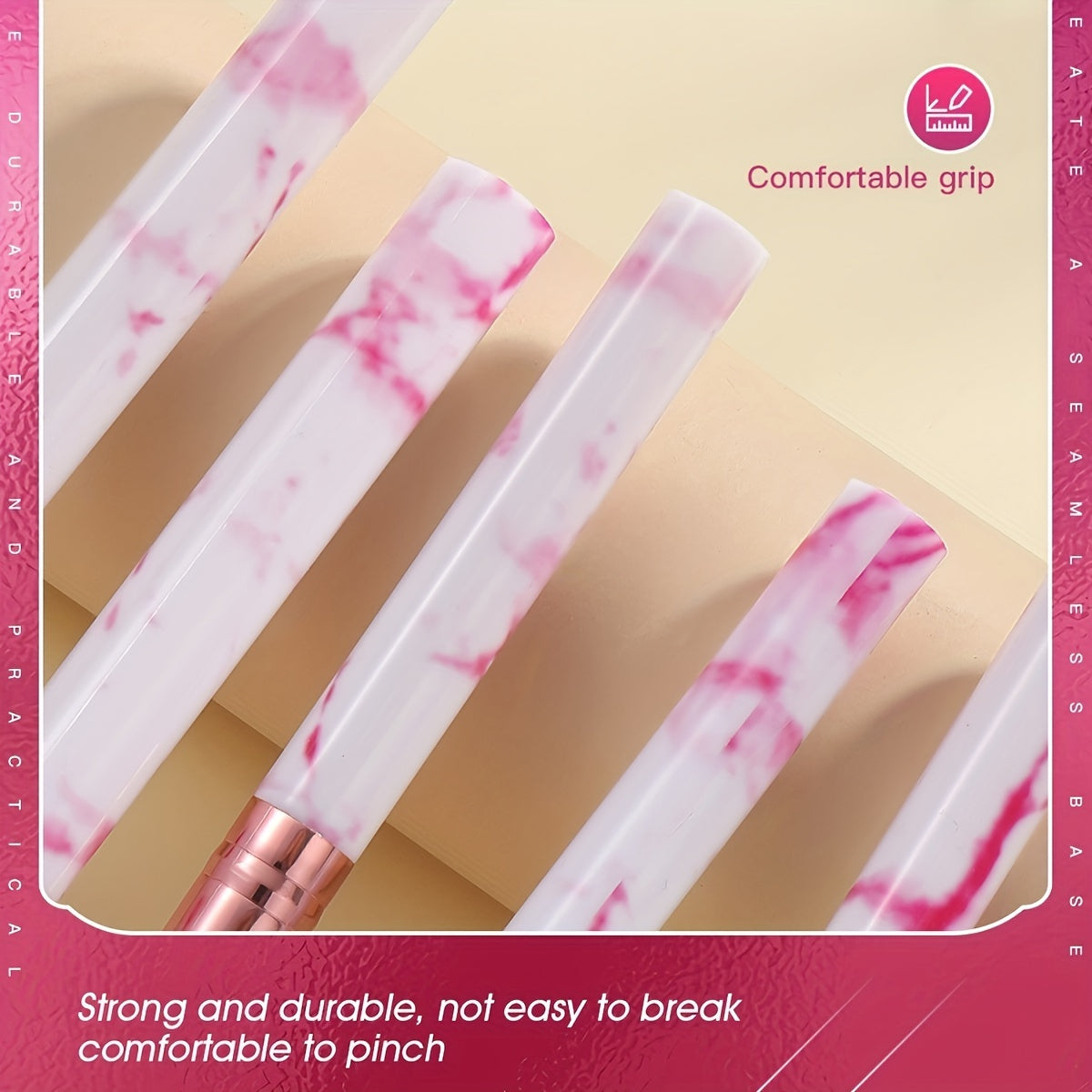 Ensemble de 10 pinceaux de maquillage en marbre de qualité supérieure