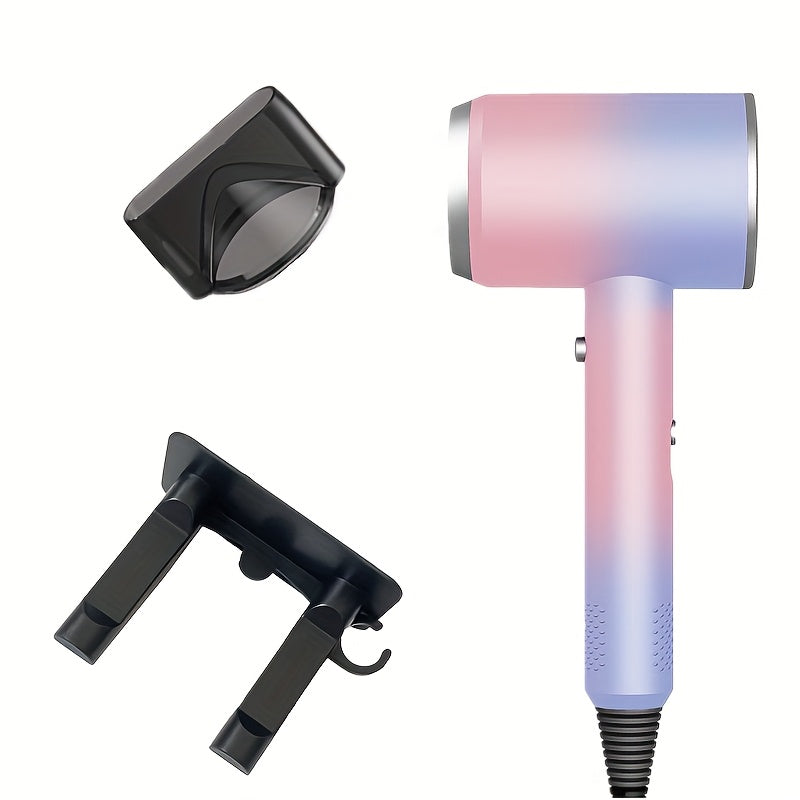 Sèche-cheveux portable haute puissance avec buse réglable - Réglages à 3 vitesses, séchage rapide de 3,5 à 6,5 minutes, cordon de 3 m, rose et gris - outil de coiffage élégant, construction durable