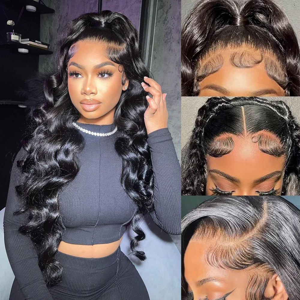 30 32 pouces Body Wave Perruques de cheveux humains 13x6 Hd Lace Front Wig cheveux humains 13x4 360 Lace Frontal Wigs 4x4 Lace Closure Perruque pour femmes