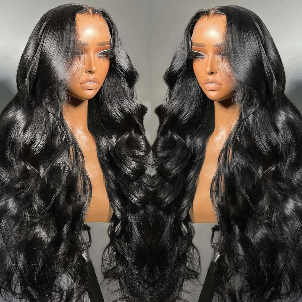 Perruques frontales en dentelle transparente 30 32 pouces Vague de corps Perruque avant en dentelle Perruques de cheveux brésiliens