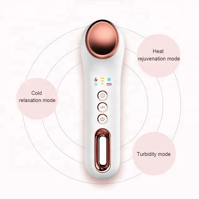 Eye Massager with Heat compression Hot and Cold Therapy Vibration Handheld Eye Care Beauty Device