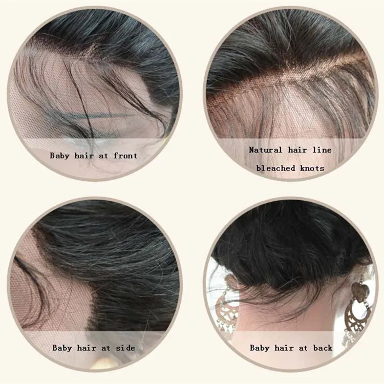 13x4 13x6 HD Perruque de vague de corps lâche en dentelle Bob court à coupe émoussée Perruques Cheveux humains