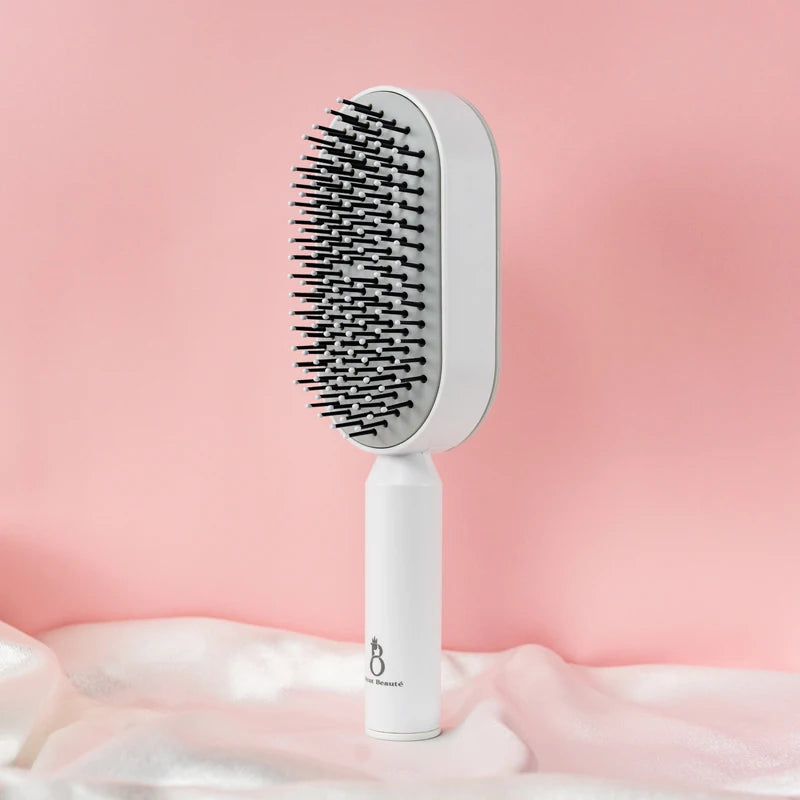 Self Cleaning Hair Brush for Women One-key Cleaning Hair Loss Airbag Massage Scalp Comb Anti-static Hairbrush