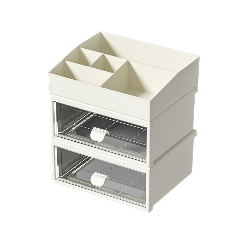 3 Layer Office Stationery Bedroom Lipstick Jewelry Storage Case Desktop Makeup Organizer Plastic Skin Care Cosmetic Storage Box