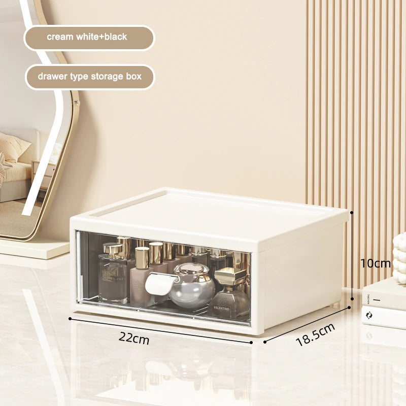 3 Layer Office Stationery Bedroom Lipstick Jewelry Storage Case Desktop Makeup Organizer Plastic Skin Care Cosmetic Storage Box