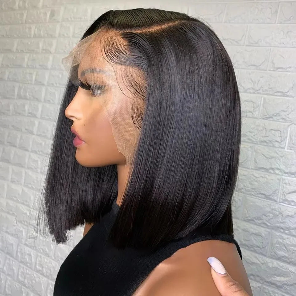 Short Bob Wigs Human Hair Lace Front HD Lace Frontal Wigs Raw Brazilian Virgin Human Hair Vendors Hair Wigs