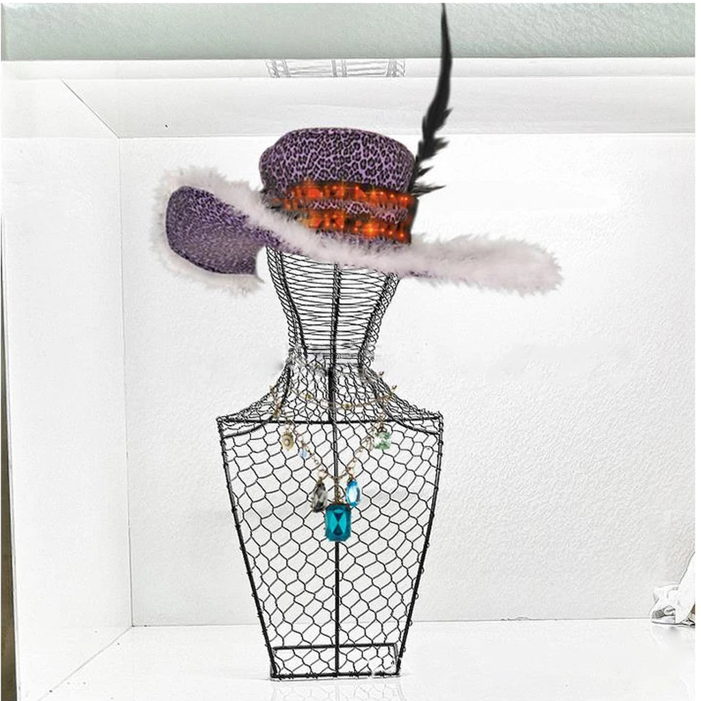 Detachable Metal Display Stand Mannequin HeadWig Stand Hat Cap Scarfs Holder Foldable Multi-Purpose Wig Head Stand Storage Rack