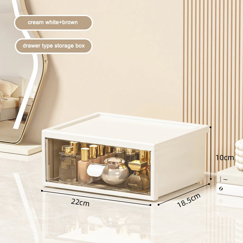 3 Layer Office Stationery Bedroom Lipstick Jewelry Storage Case Desktop Makeup Organizer Plastic Skin Care Cosmetic Storage Box