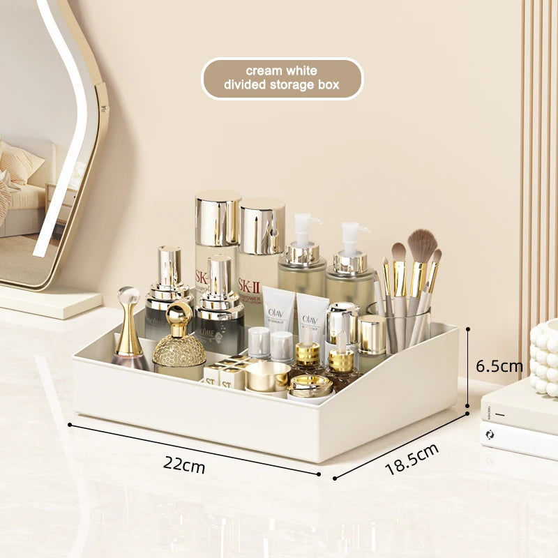 3 Layer Office Stationery Bedroom Lipstick Jewelry Storage Case Desktop Makeup Organizer Plastic Skin Care Cosmetic Storage Box