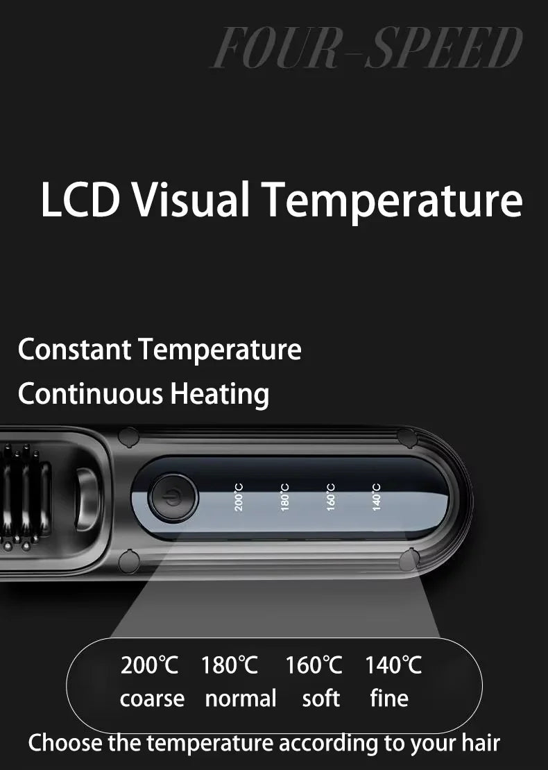 Outils à cheveux en céramique rechargeables par USB, fer à lisser sans fil à chauffage rapide