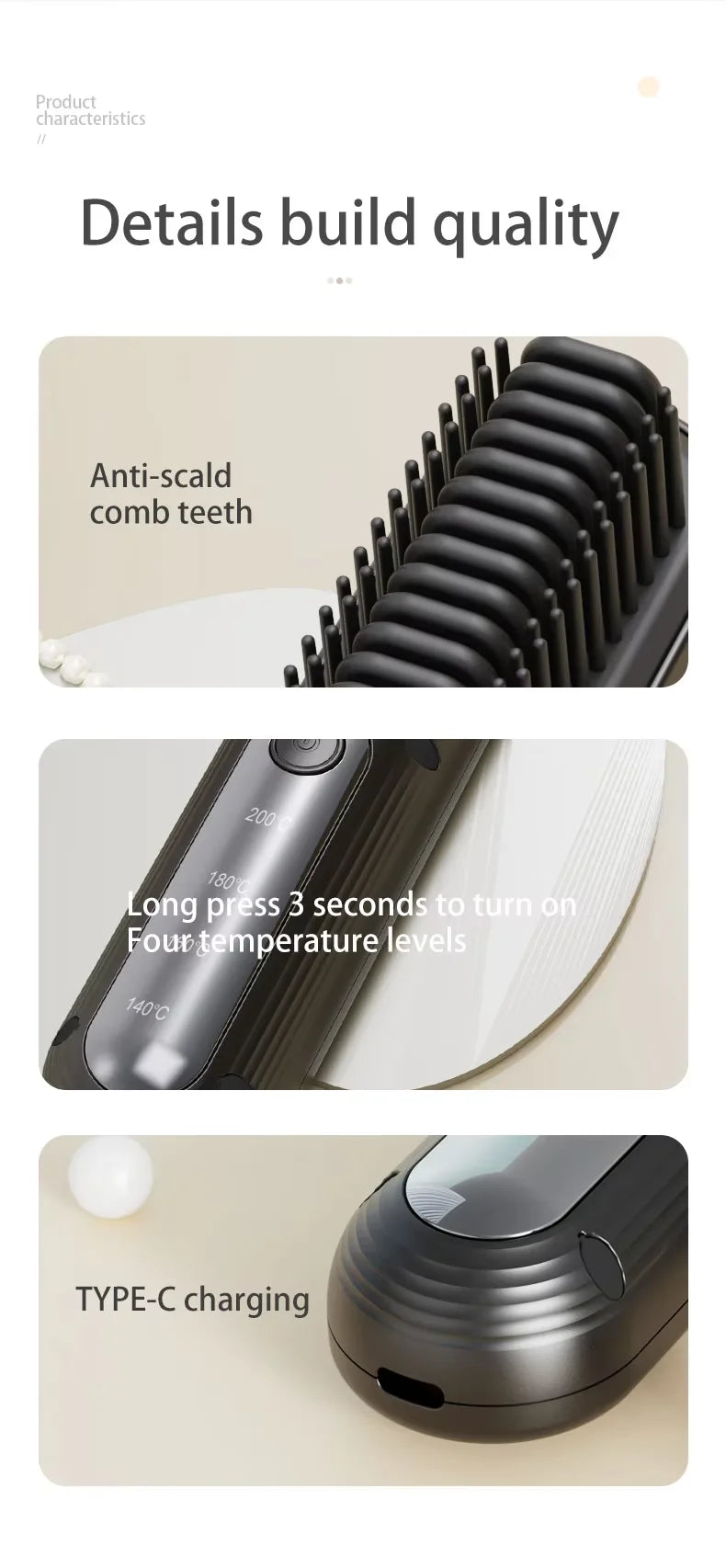 Outils à cheveux en céramique rechargeables par USB, fer à lisser sans fil à chauffage rapide