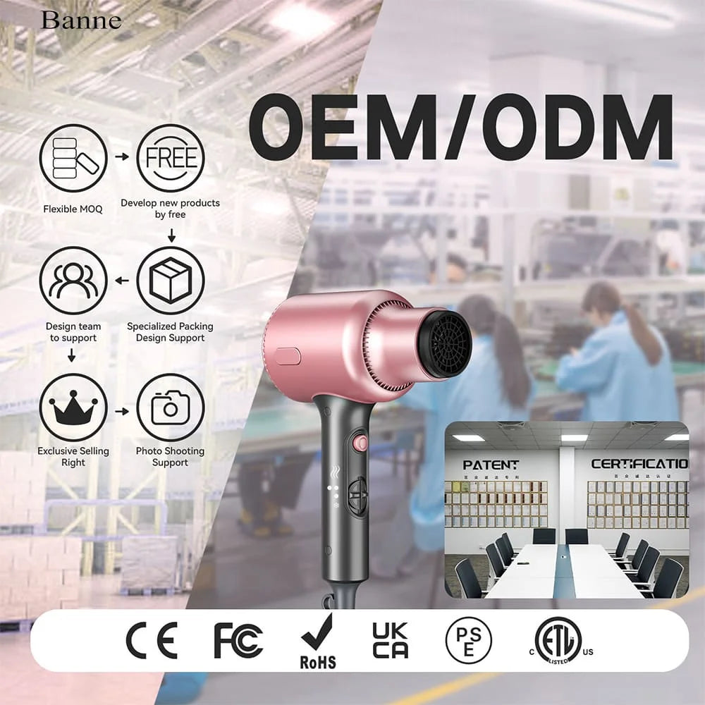 Sèche-cheveux ionique à grande vitesse de type T Banne Sèche-cheveux puissant Secador De Pelo Profesional Sèche-cheveux et ensemble de lisseur