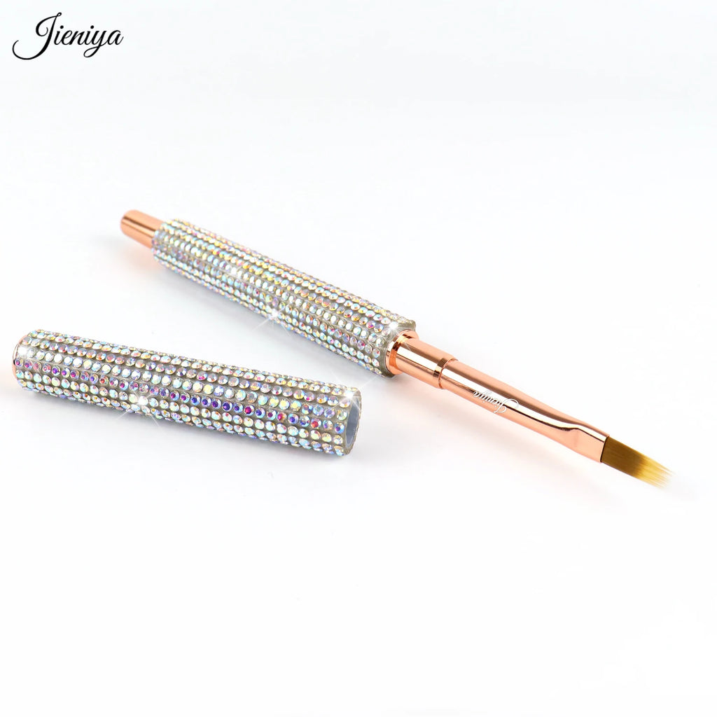 MOQ Professional Diamond Inlay Bottom Design Strass Handle Ombre Manucures et Salons