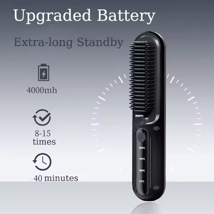 Outils à cheveux en céramique rechargeables par USB, fer à lisser sans fil à chauffage rapide