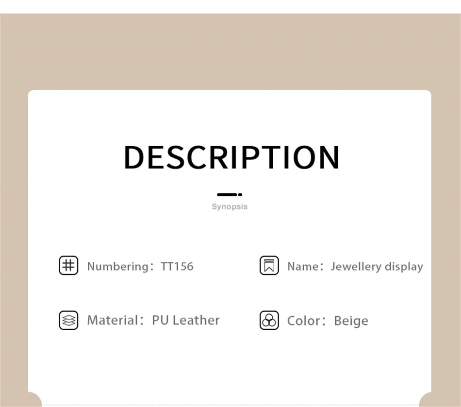 Ciyye Beige Jewelry Counter Display Set Props Shop Cabinet Display for Necklace Earring Ring Jewelry Stand Storage Organizer Set