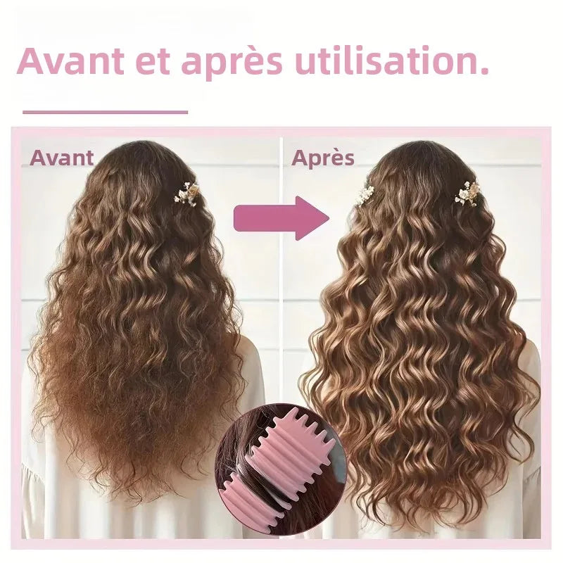 Ensemble de 5 brosses à cheveux Brosse à bonbons de massage doux avec peigne de contrôle de bord de bouteille de pulvérisation Brosse à queue de rat Kit d’outils de coiffure Salon