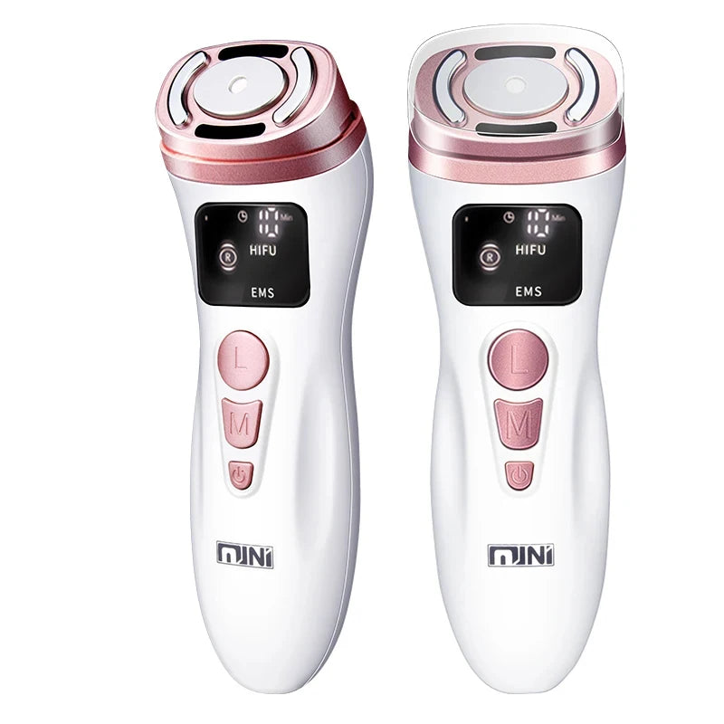 New mini HIFU ultrasonic machine EMS micro current facial beauty instrument firming skin care anti-wrinkle tool
