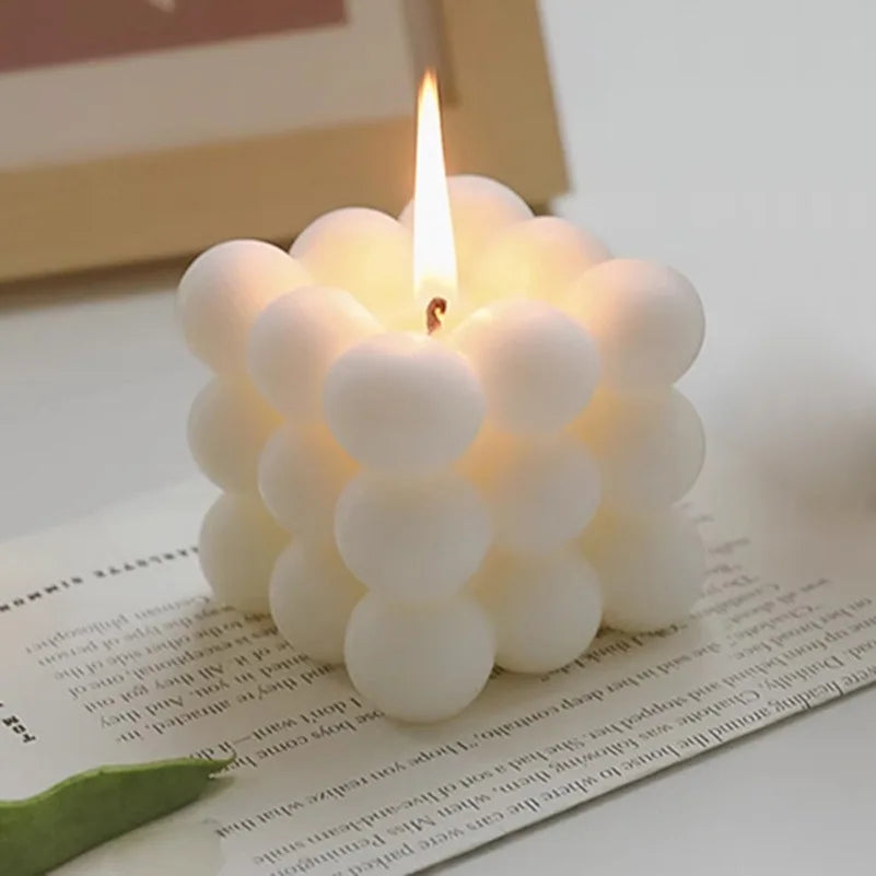 1pc Creative Ball-Shaped Soy Wax Magic Cube Aromatherapy Candle, High-End Wedding Favor Gift, Handmade Decorative Object