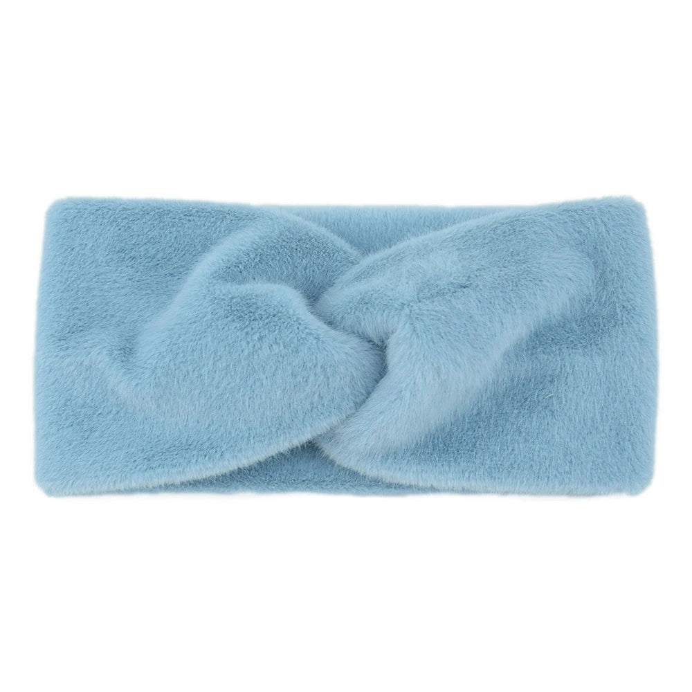 New Women Girls Solid Color Hair Bands Knitted Wool Headbands Vintage Cross Turban Bandage Ear Warmer Hairbands Hair Accessories