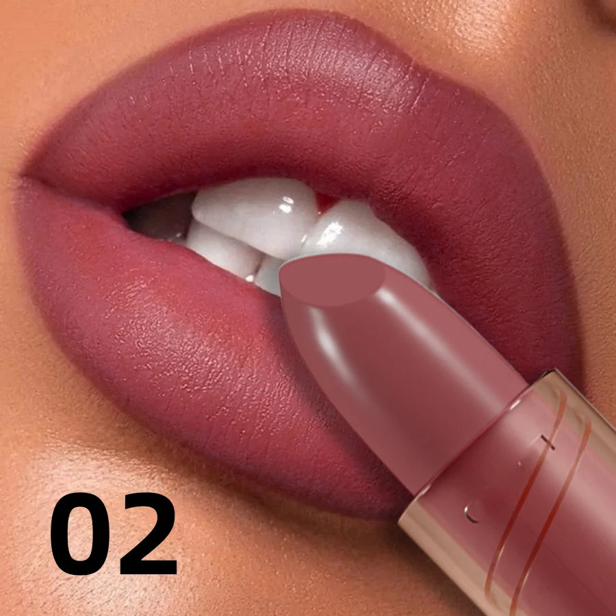 14-color Matte Lipstick  Red Lip Stick Waterproof Sexy Korean Makeup Lip Tint Brown Pink Lip Cosmetic Long Lasting Lip Gloss