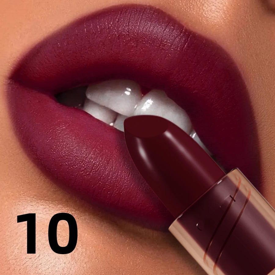 14-color Matte Lipstick  Red Lip Stick Waterproof Sexy Korean Makeup Lip Tint Brown Pink Lip Cosmetic Long Lasting Lip Gloss