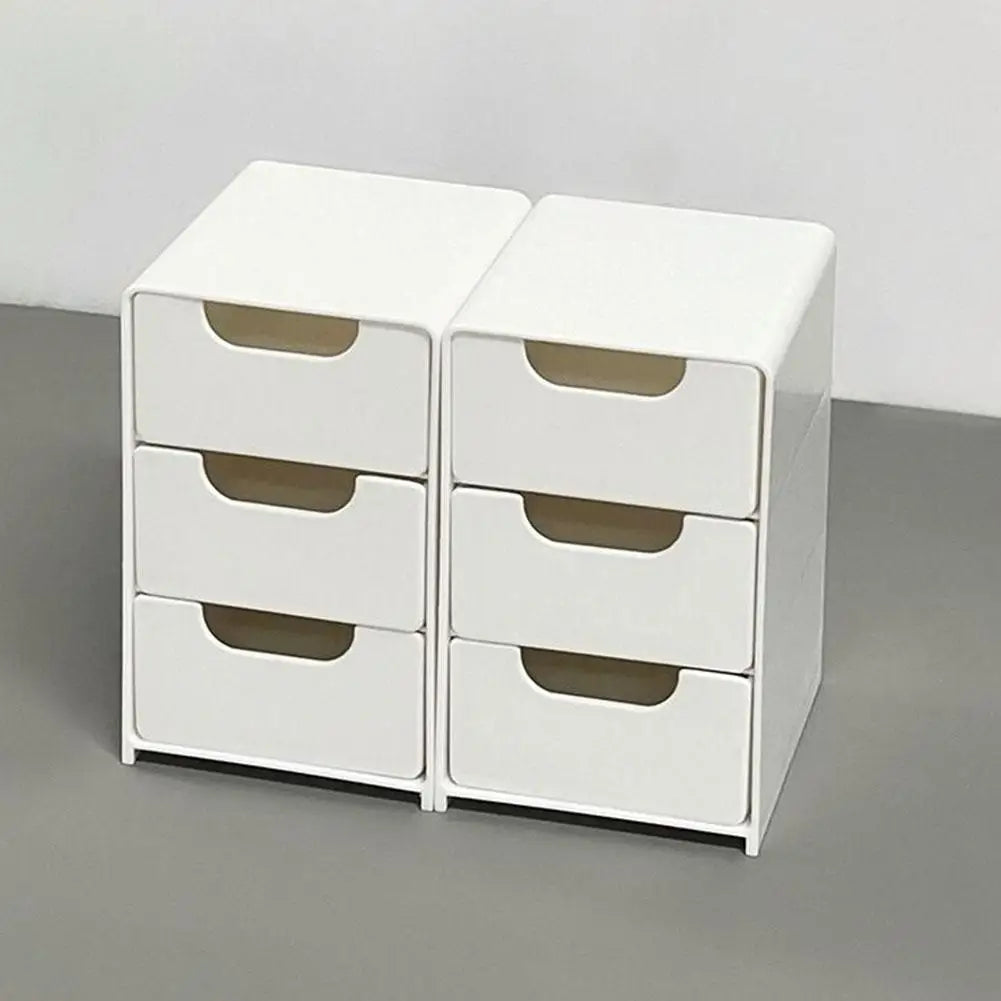 Mini boîte de rangement Petite boîte de rangement à tiroir Boîte de rangement de style tiroir à grille en couches Boîte de rangement à plusieurs niveaux Organisateur de bureau avec tiroirs