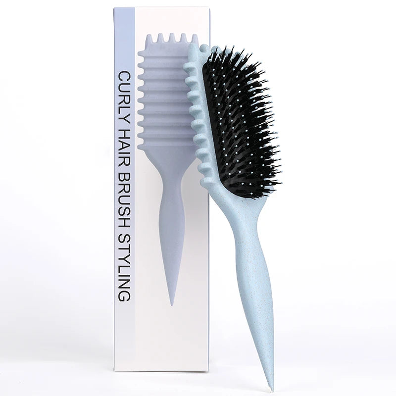 Salon Styling Curly Hair Styling Brush Curl Hair Brush pour le peignage et la mise en forme des boucles pour hommes et femmes Réduire les outils de traction