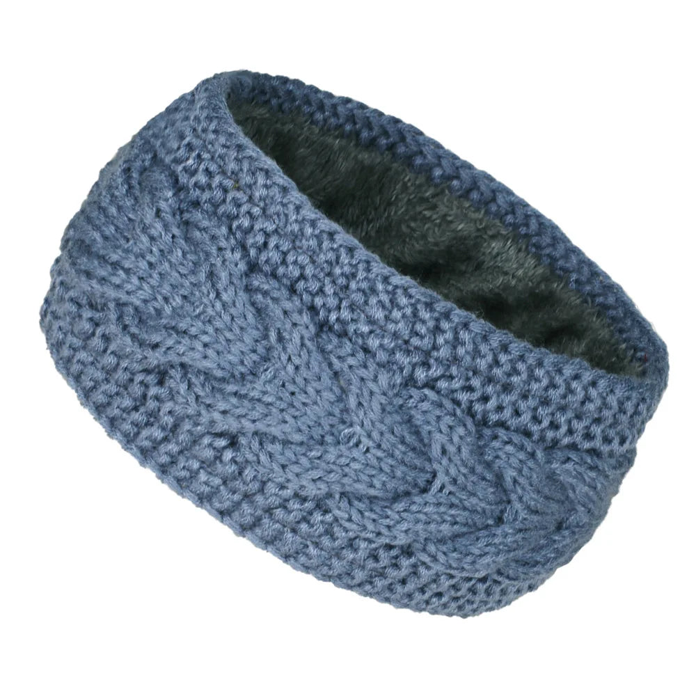 Couche intérieure tricotée d’hiver avec bandeau en velours coupe-vent et Keepwarm