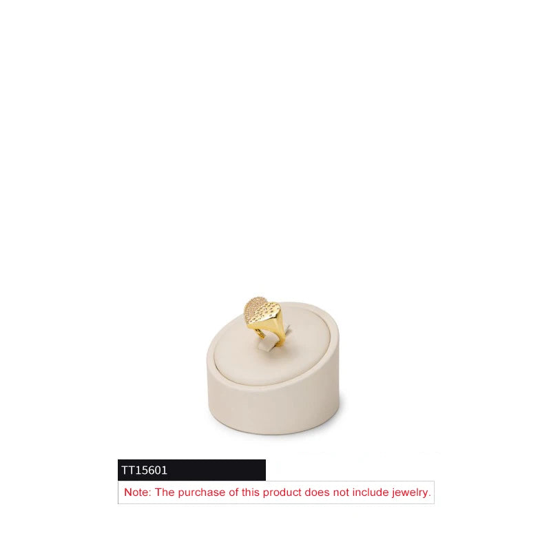 Ciyye Beige Jewelry Counter Display Set Props Shop Cabinet Display for Necklace Earring Ring Jewelry Stand Storage Organizer Set