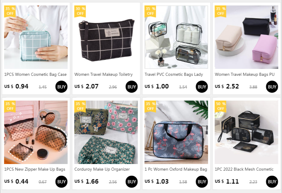 1PC Large Capacity Waterproof Cosmetic Bag Clear Summer Storage Makeup Organizer Bags Supplies Girl Transparent Pencil Case