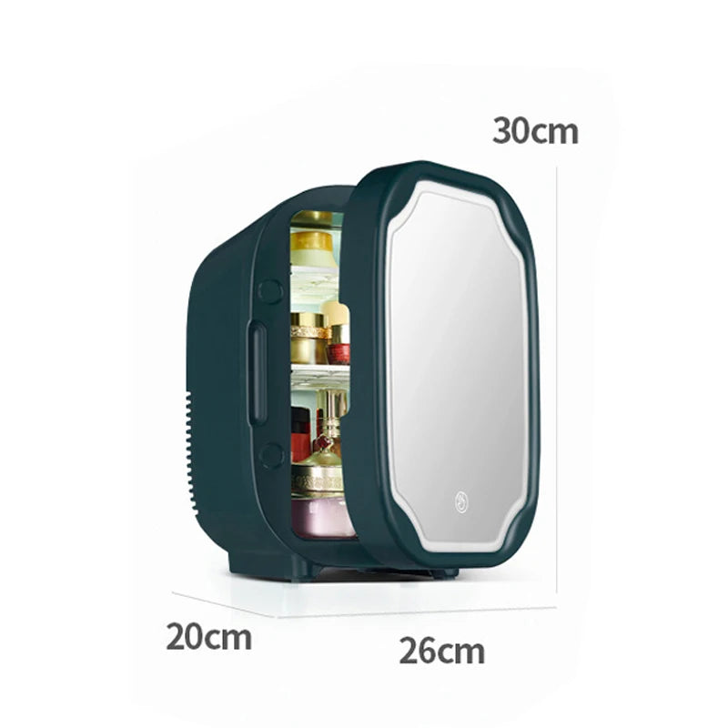 Mini Refrigerator With LED Light Cosmetic Skincare Refrigerators Makeup For Home Office and Portable Fridge Cooler Warmer