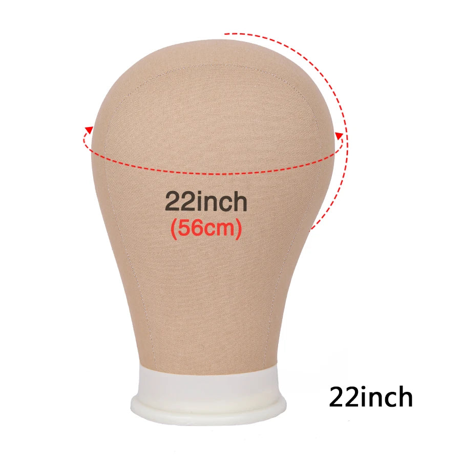 1 Piece Canvas Head For Wigs Salon Styling Head With Mount Hole For Wig Making Weave Hair Braiding Stand Hat Display Stand