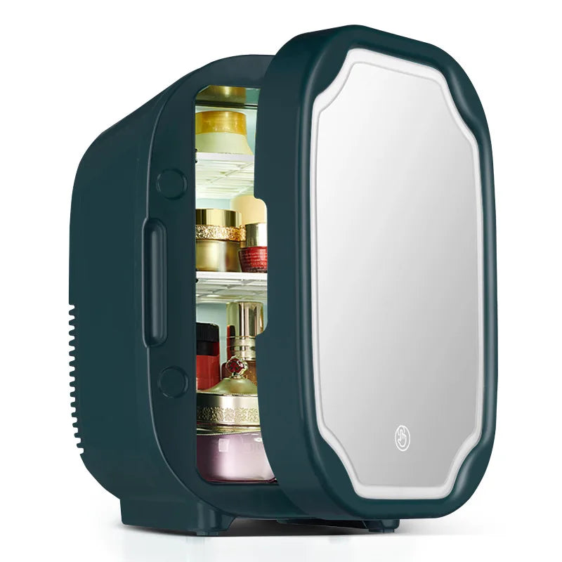 Mini Refrigerator With LED Light Cosmetic Skincare Refrigerators Makeup For Home Office and Portable Fridge Cooler Warmer