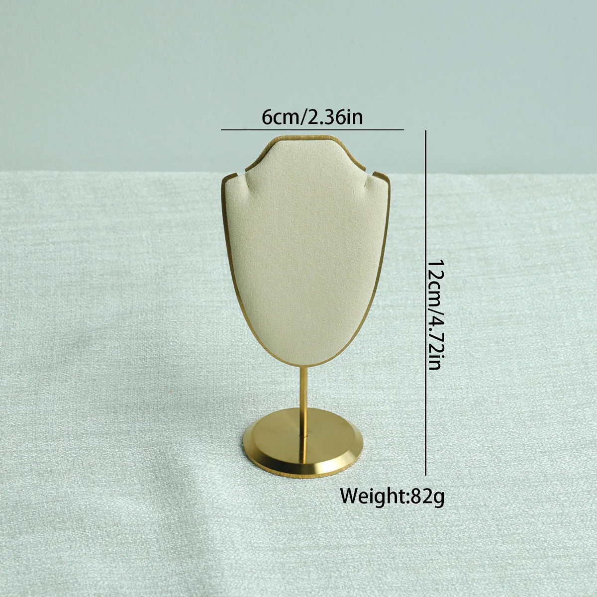 Beige Jewelry Display Props with Metal Base Earring Necklace Organizer Holder Jewelry Counter Earrings Rings Display Stand