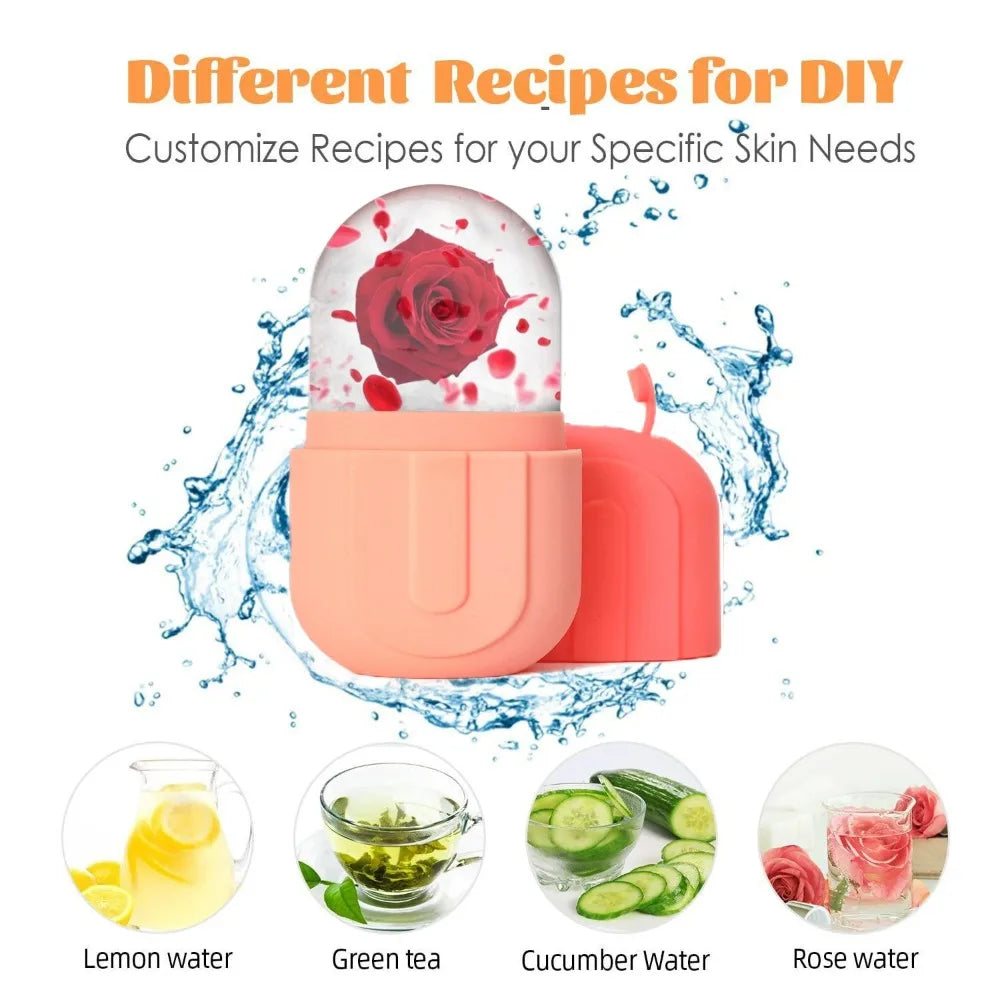 1/3PCS Face Ice Roller Stainless Steel Gua Sha Board Face Massage Roller Facial Massager Face Lifting Beauty Skin Care Tools