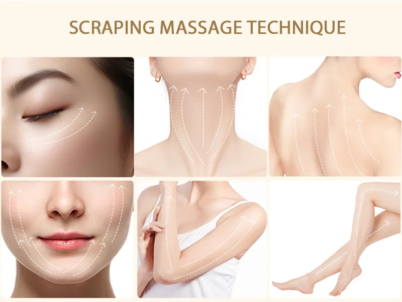 ANLAN Masseur électrique Guasha EMS Lifting du visage Anti-âge Éliminer l’œdème Raffermissant la peau Motte de chaleur Raclage Soins de la peau Appareil de beauté