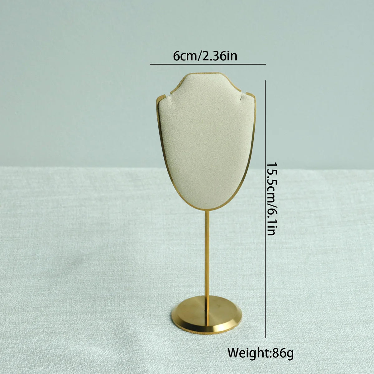 Beige Jewelry Display Props with Metal Base Earring Necklace Organizer Holder Jewelry Counter Earrings Rings Display Stand