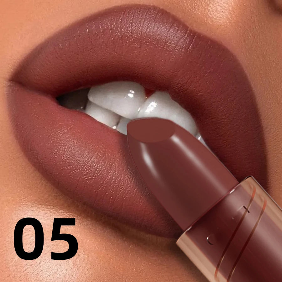14-color Matte Lipstick  Red Lip Stick Waterproof Sexy Korean Makeup Lip Tint Brown Pink Lip Cosmetic Long Lasting Lip Gloss