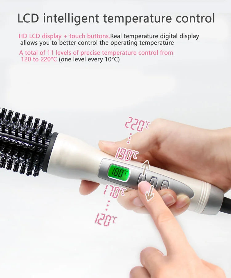 Hair Curler Hot Brush Hair Straightening Eectric Brush Curling Iron LCD Display Hair Styling Hair Styling Appliances 22/26/32mm