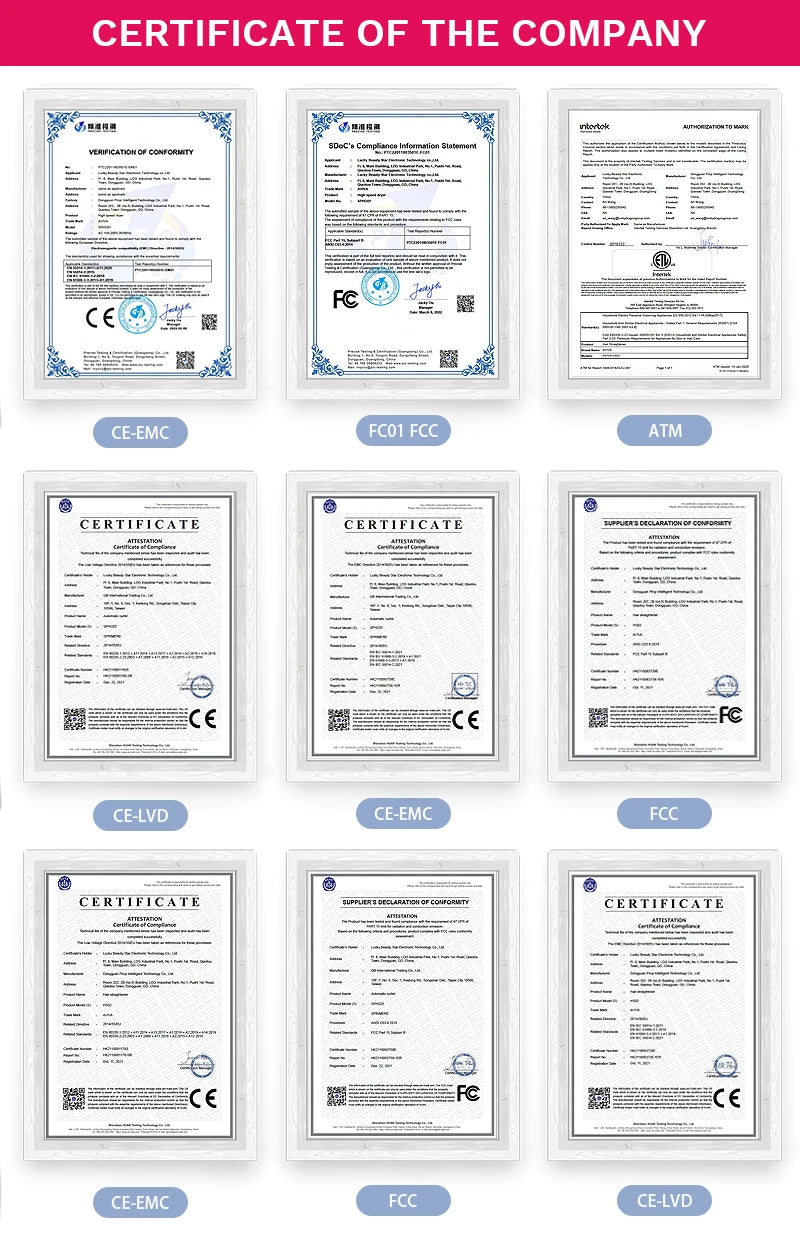 Avec une grande popularité vendant un peigne à air chaud à grande vitesse, un rouleau automatique, un sèche-cheveux électrique pliant domestique 8 en 1